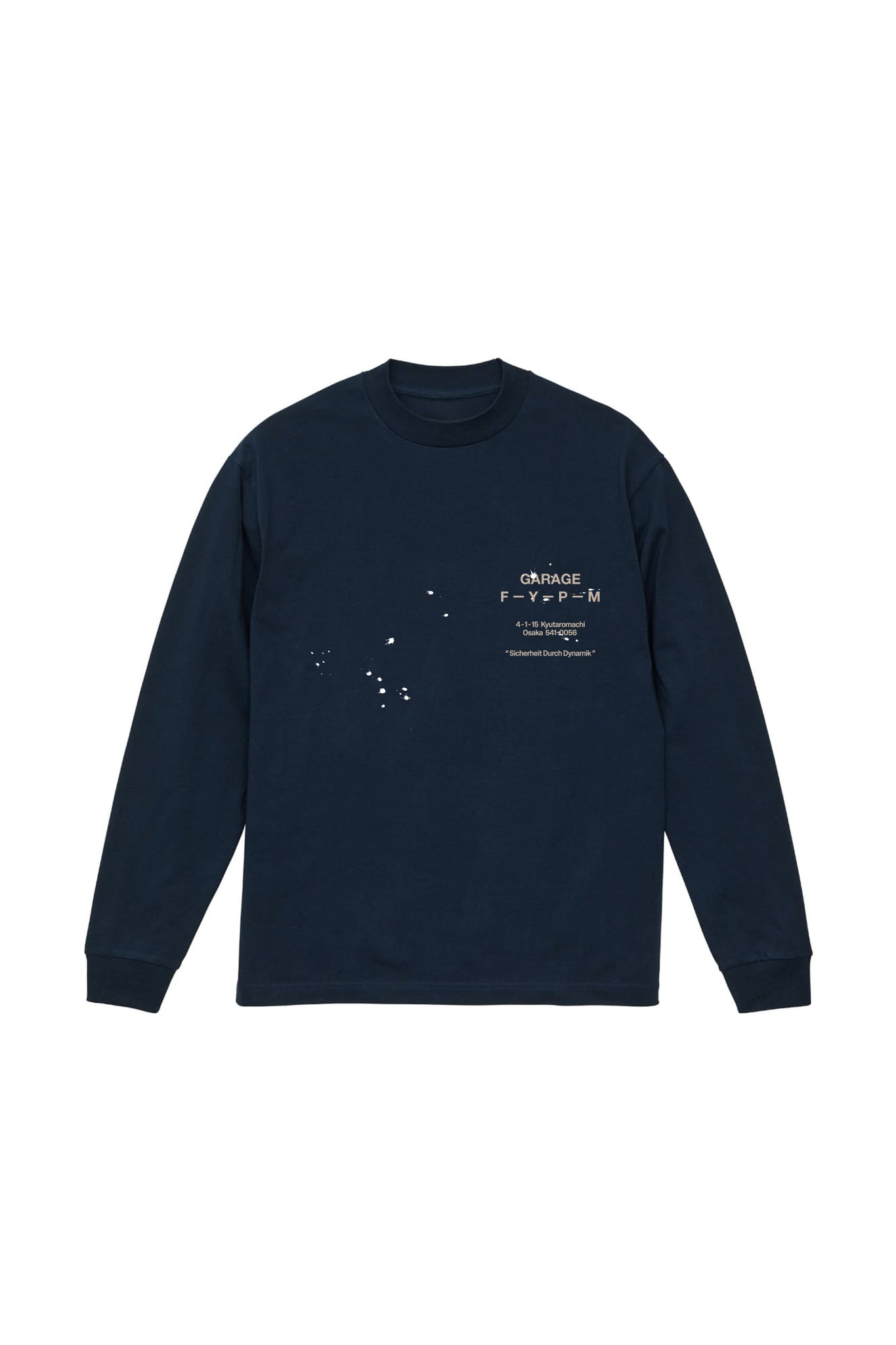 FYPM - Garage 'Splatter' Tee Navy LS