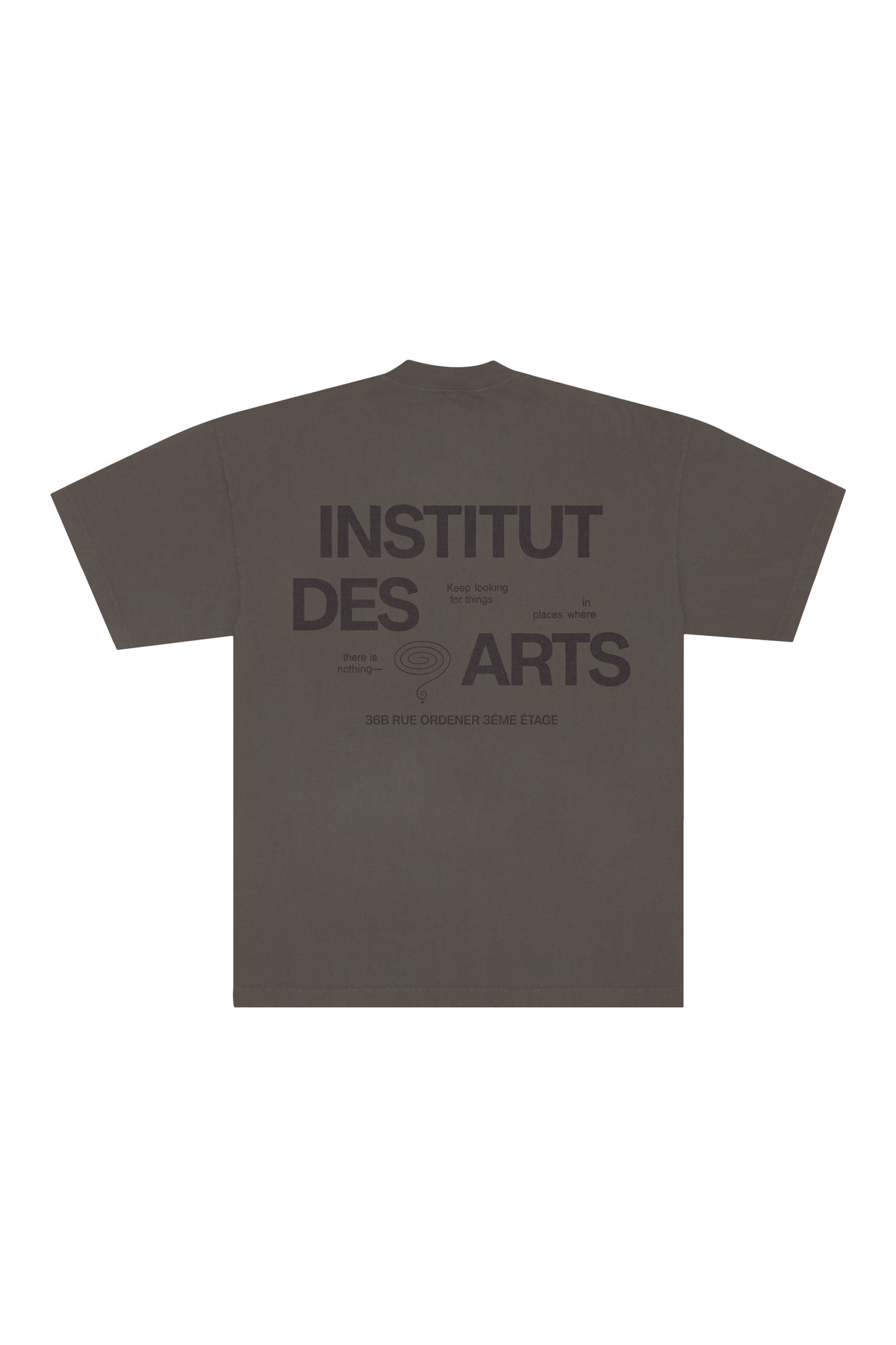 Institut Des Arts V2 Tee Charcoal Brown