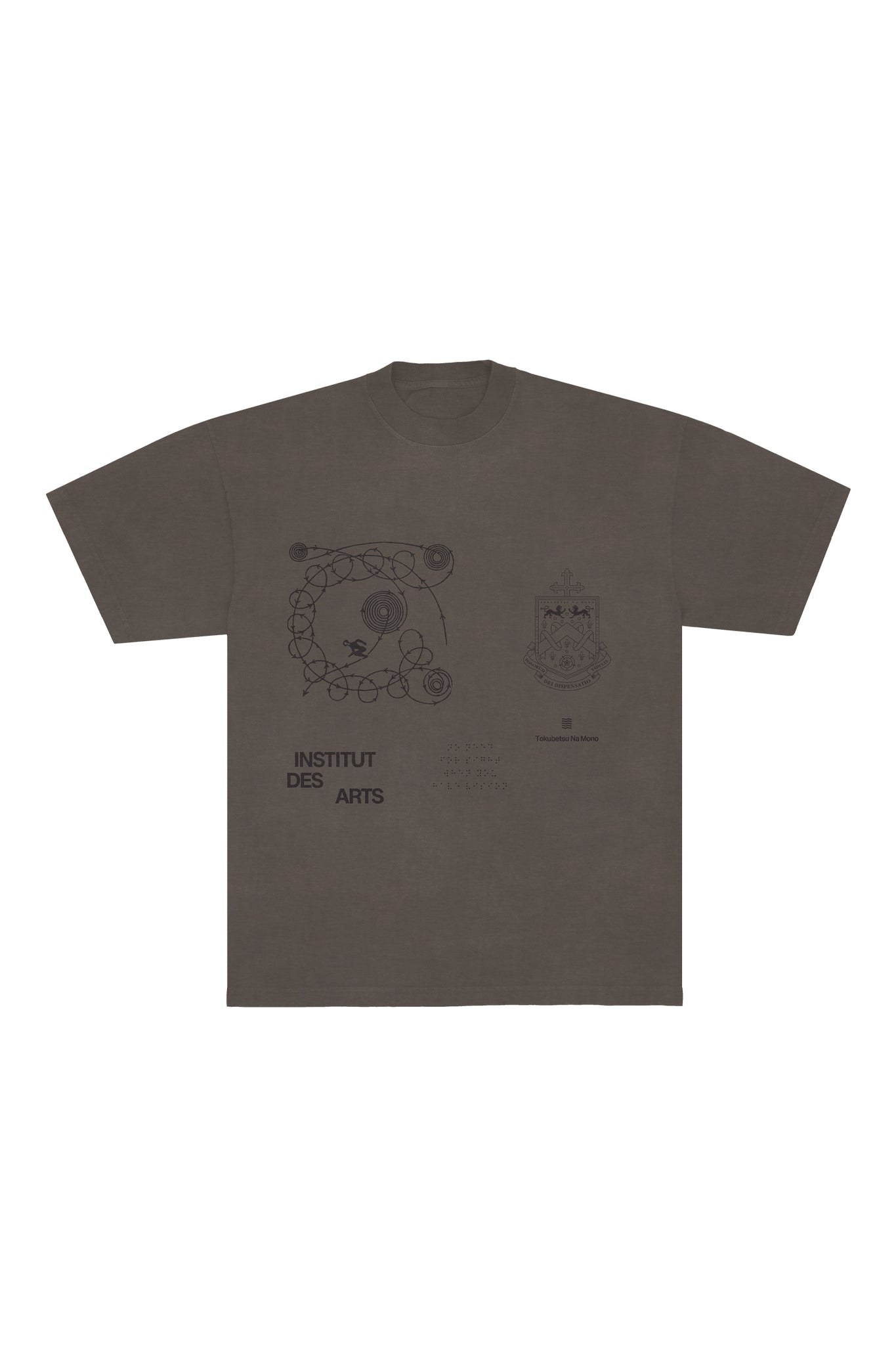 Institut Des Arts V2 Tee Charcoal Brown