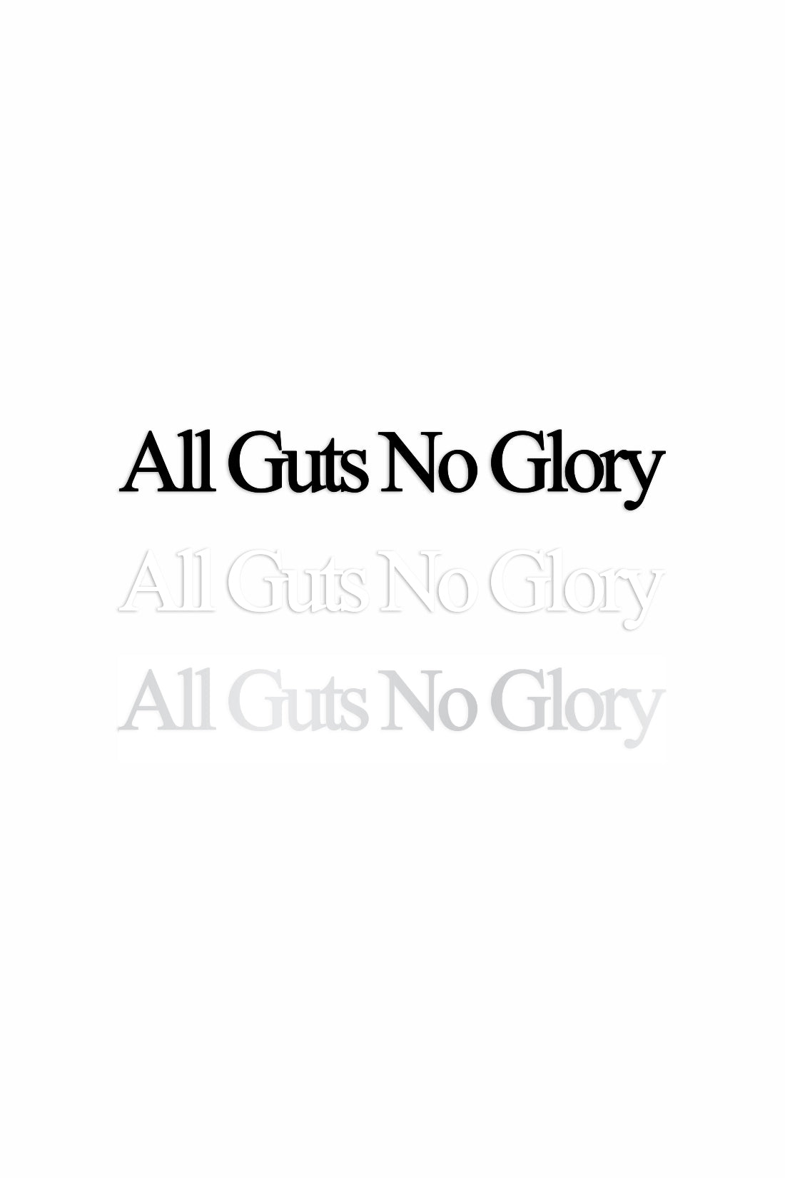 All Guts No Glory Transfer Decal