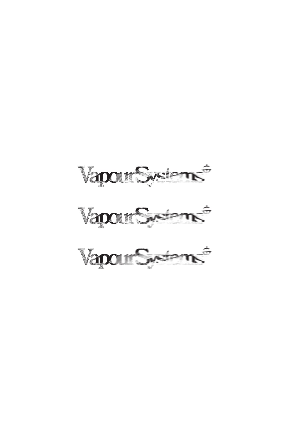 Vapour Systems Logotype Glitch Transfer Decal